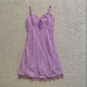 Mura Boutique lilac floral lace trim dress